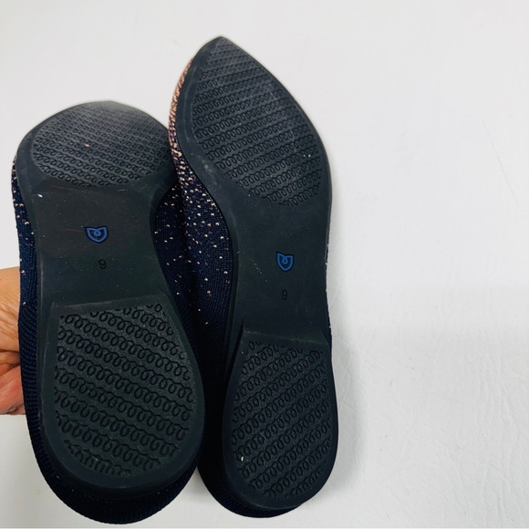 Rothy's Women's rose gold sparkly midnight metallic & navy ombre size 9. - Picture 7 of 8